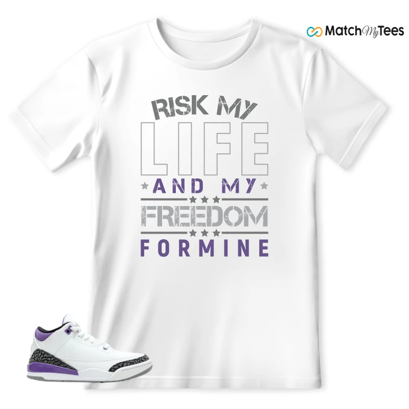 NIKE JORDAN 3 RETRO DARK IRIS (PS) SNEAKER Matching Tees t-shirt