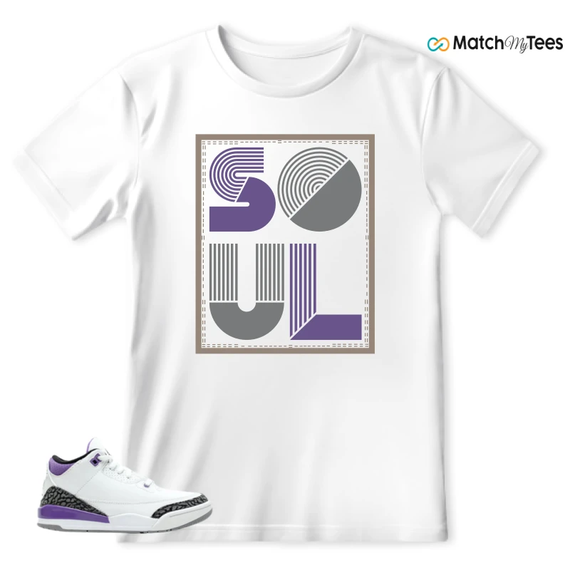 NIKE JORDAN 3 RETRO DARK IRIS (PS) SNEAKER Matching Tees t-shirt