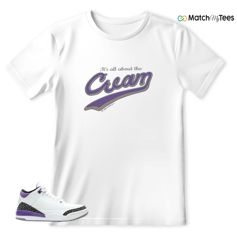 NIKE JORDAN 3 RETRO DARK IRIS (PS) SNEAKER Matching Tees t-shirt