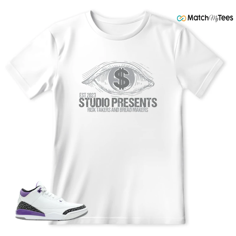 NIKE JORDAN 3 RETRO DARK IRIS (PS) SNEAKER Matching Tees t-shirt