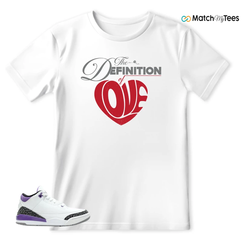 NIKE JORDAN 3 RETRO DARK IRIS (PS) SNEAKER Matching Tees t-shirt