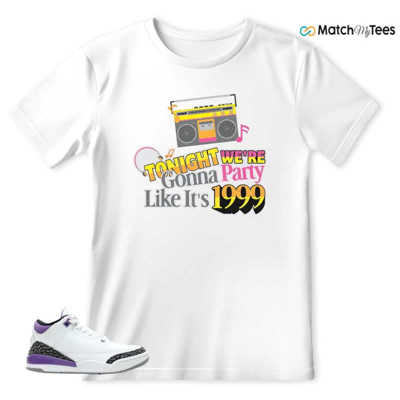 NIKE JORDAN 3 RETRO DARK IRIS (PS) SNEAKER Matching Tees t-shirt