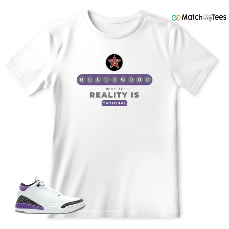 NIKE JORDAN 3 RETRO DARK IRIS (PS) SNEAKER Matching Tees t-shirt