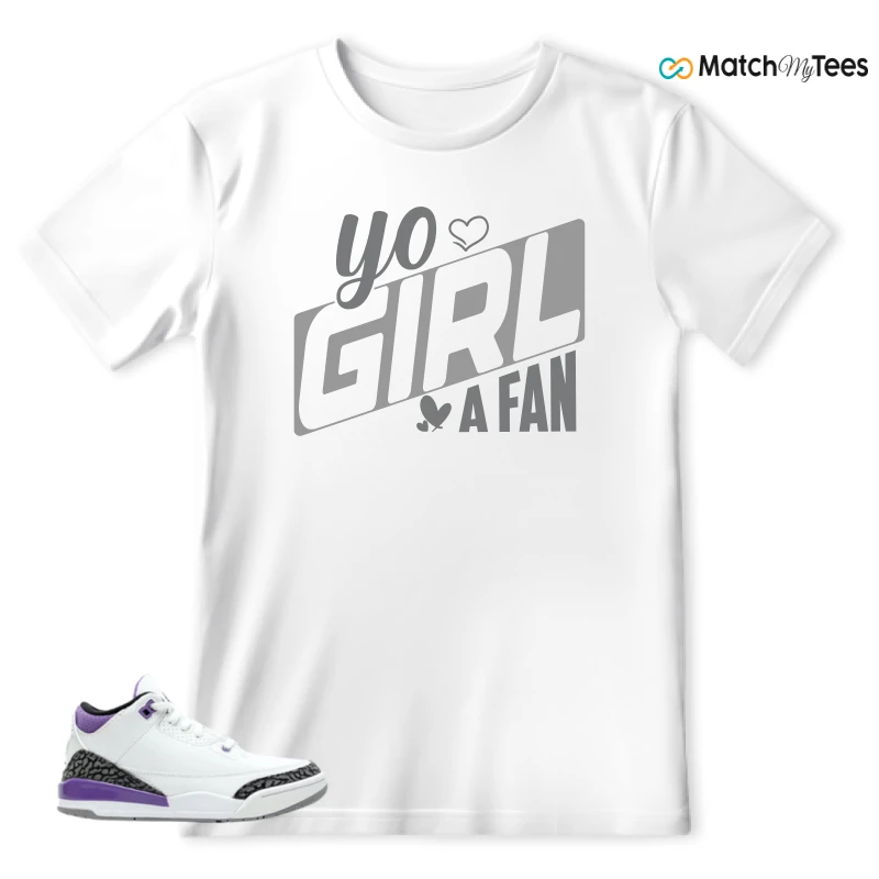 NIKE JORDAN 3 RETRO DARK IRIS (PS) SNEAKER Matching Tees t-shirt
