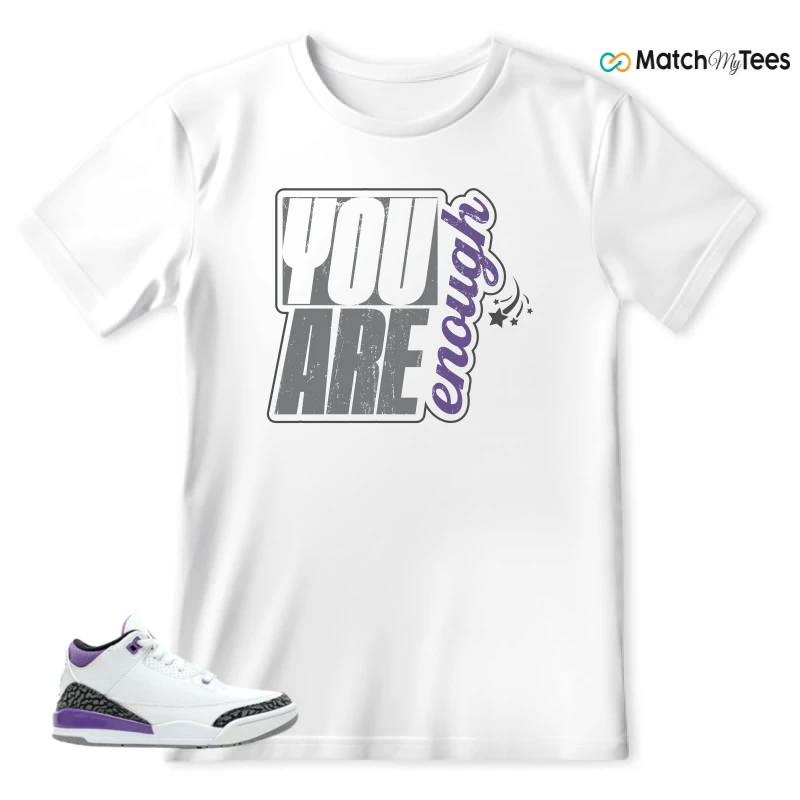 NIKE JORDAN 3 RETRO DARK IRIS (PS) SNEAKER Matching Tees t-shirt