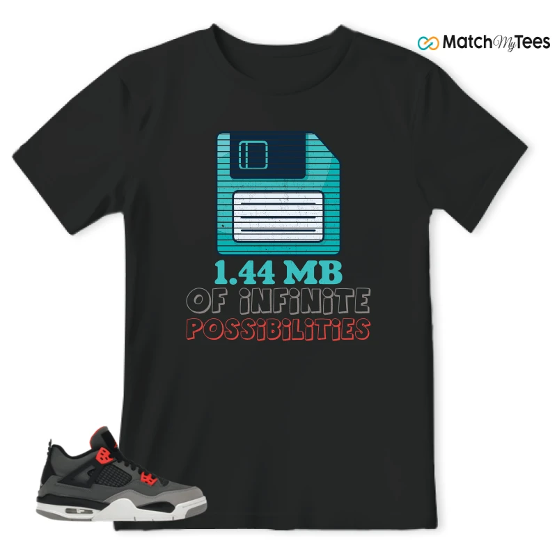 NIKE JORDAN 4 RETRO INFRARED (GS) SNEAKER Matching Tees t-shirt