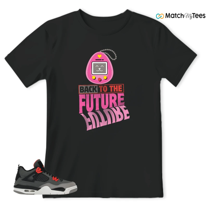 NIKE JORDAN 4 RETRO INFRARED (GS) SNEAKER Matching Tees t-shirt