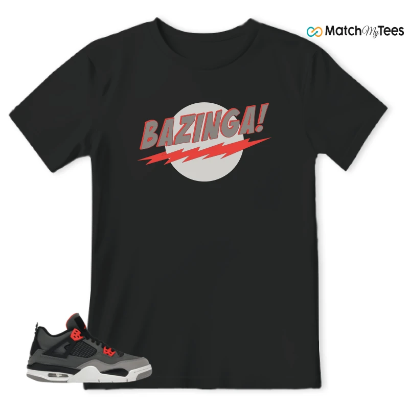 NIKE JORDAN 4 RETRO INFRARED (GS) SNEAKER Matching Tees t-shirt