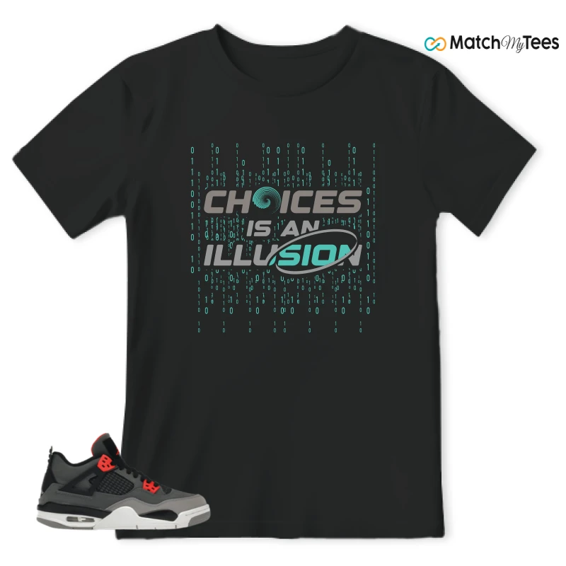 NIKE JORDAN 4 RETRO INFRARED (GS) SNEAKER Matching Tees t-shirt