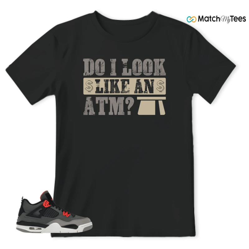 NIKE JORDAN 4 RETRO INFRARED (GS) SNEAKER Matching Tees t-shirt