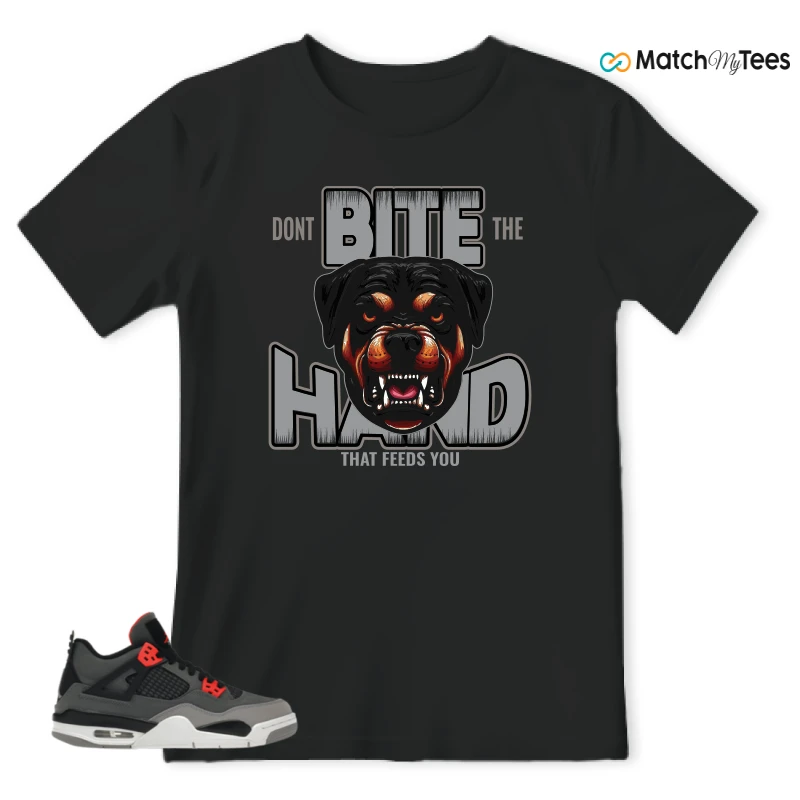 NIKE JORDAN 4 RETRO INFRARED (GS) SNEAKER Matching Tees T-shirt for Men