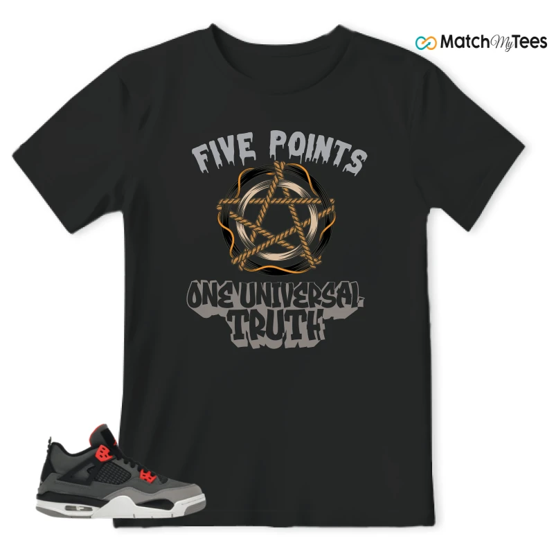 NIKE JORDAN 4 RETRO INFRARED (GS) SNEAKER Matching Tees t-shirt