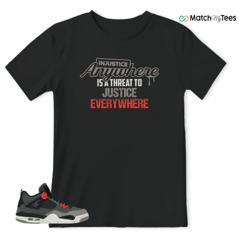 NIKE JORDAN 4 RETRO INFRARED (GS) SNEAKER Matching Tees t-shirt