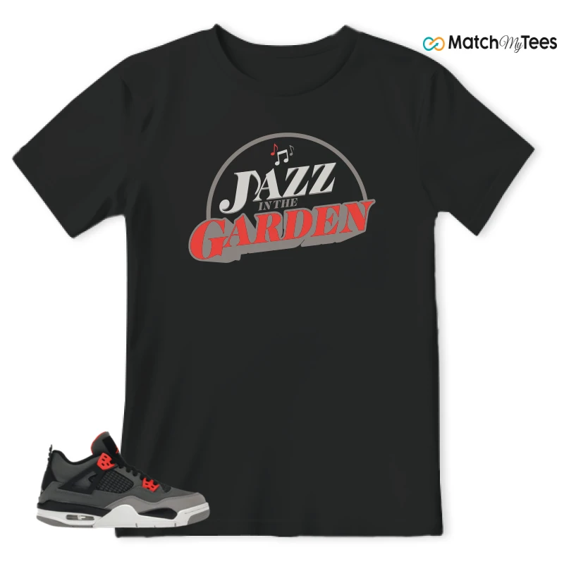 NIKE JORDAN 4 RETRO INFRARED (GS) SNEAKER Matching Tees t-shirt