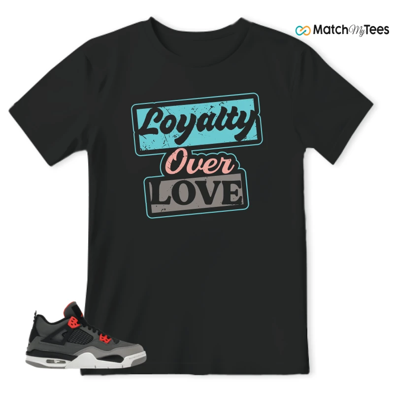 NIKE JORDAN 4 RETRO INFRARED (GS) SNEAKER Matching Tees t-shirt