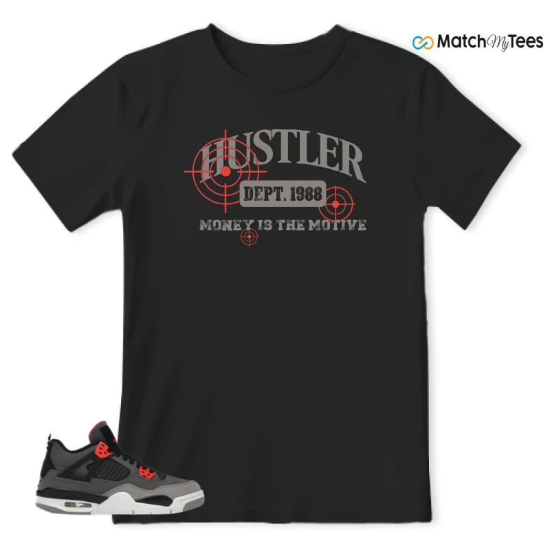 NIKE JORDAN 4 RETRO INFRARED (GS) SNEAKER Matching Tees t-shirt