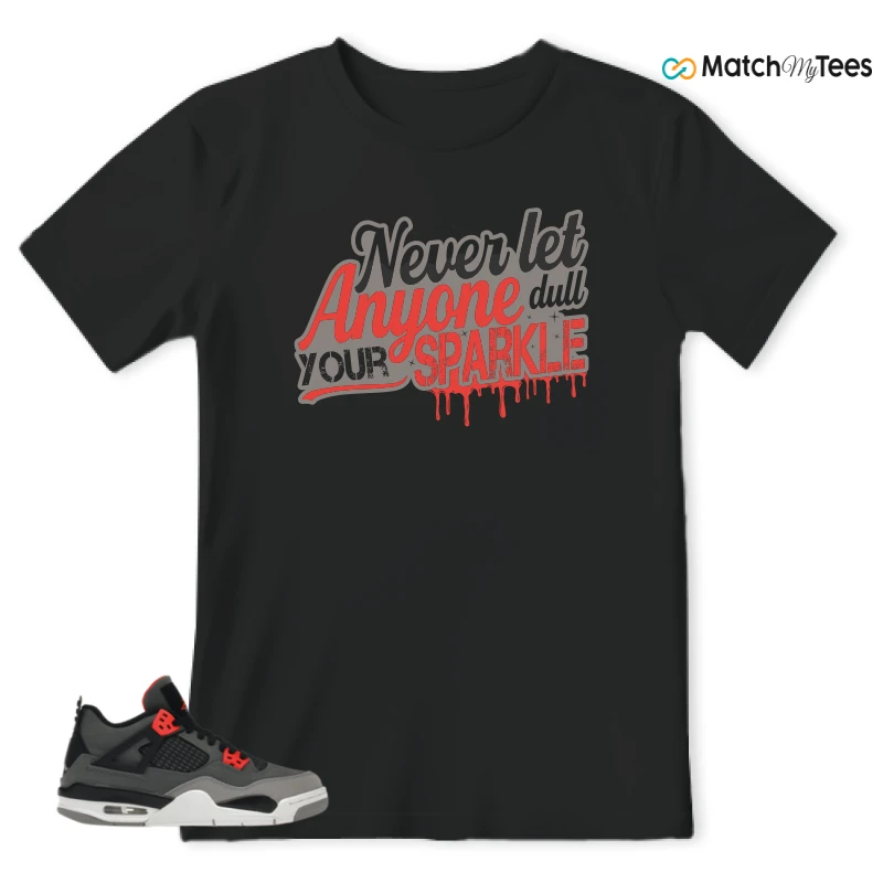 NIKE JORDAN 4 RETRO INFRARED (GS) SNEAKER Matching Tees t-shirt