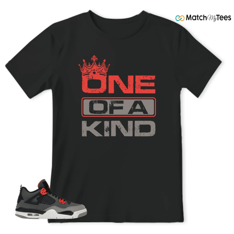 NIKE JORDAN 4 RETRO INFRARED (GS) SNEAKER Matching Tees t-shirt