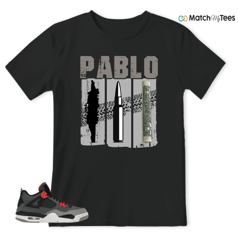 NIKE JORDAN 4 RETRO INFRARED (GS) SNEAKER Matching Tees t-shirt
