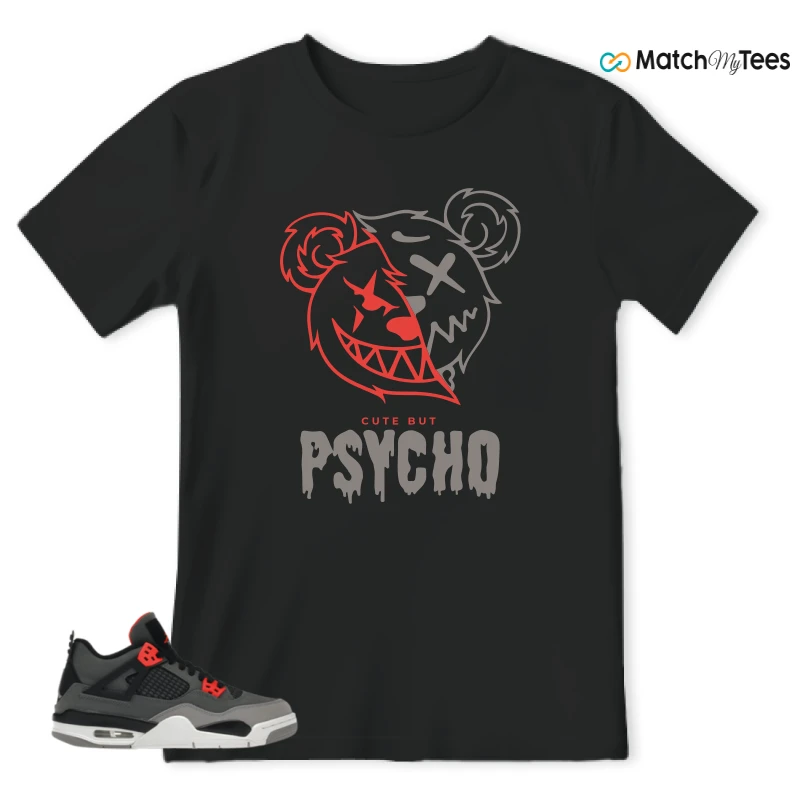 NIKE JORDAN 4 RETRO INFRARED (GS) SNEAKER Matching Tees t-shirt
