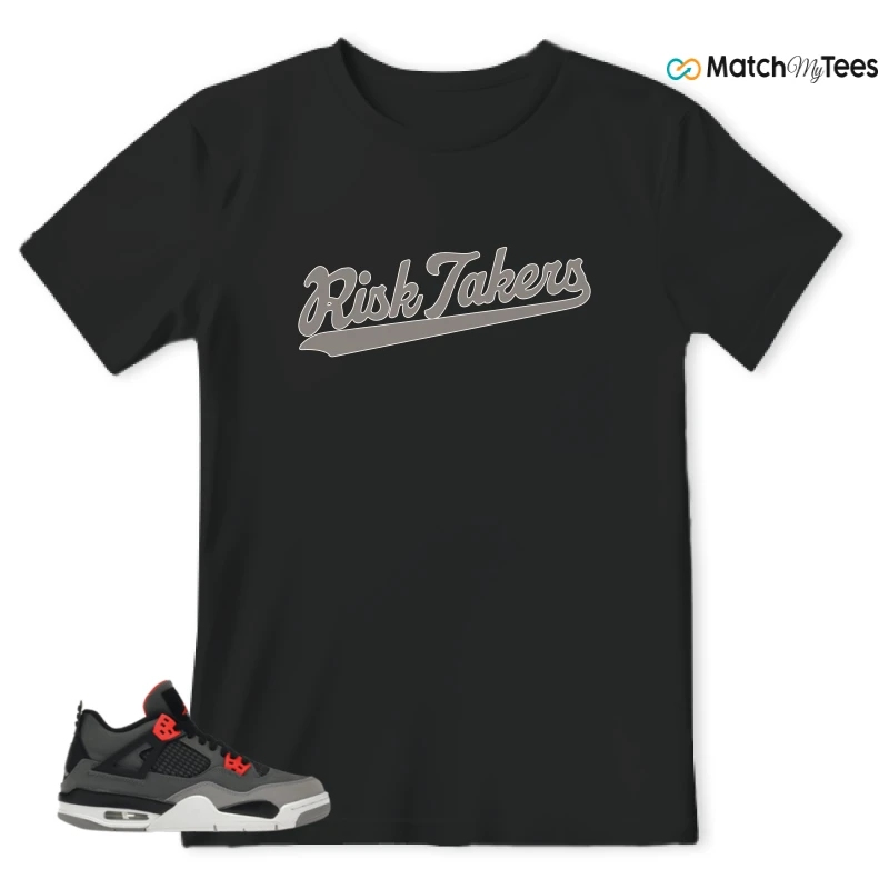 NIKE JORDAN 4 RETRO INFRARED (GS) SNEAKER Matching Tees t-shirt