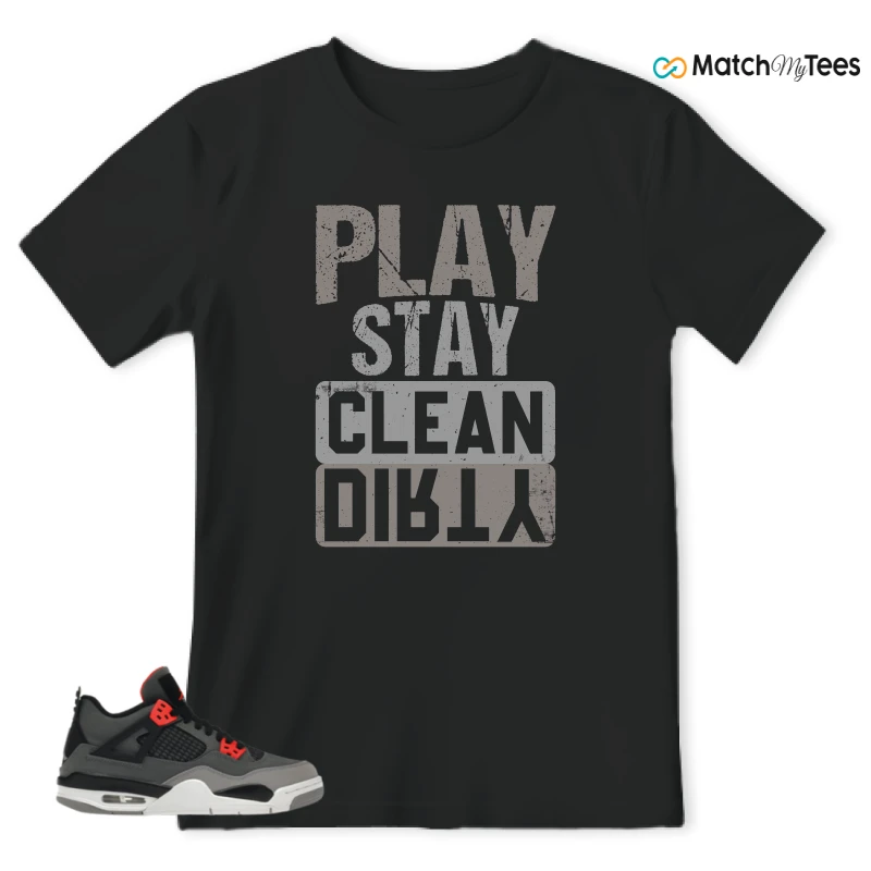 NIKE JORDAN 4 RETRO INFRARED (GS) SNEAKER Matching Tees t-shirt
