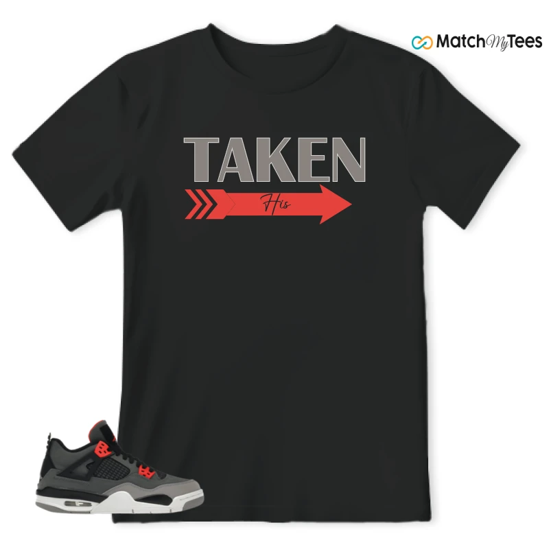 NIKE JORDAN 4 RETRO INFRARED (GS) SNEAKER Matching Tees t-shirt