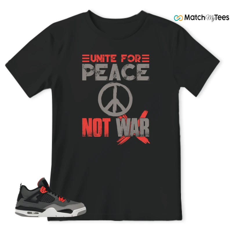 NIKE JORDAN 4 RETRO INFRARED (GS) SNEAKER Matching Tees t-shirt