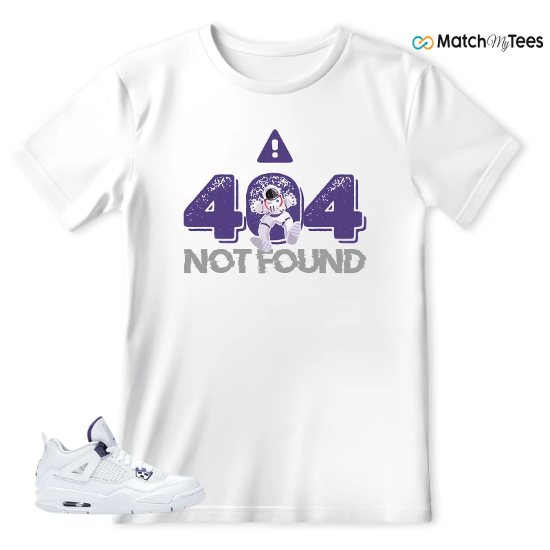 NIKE JORDAN 4 RETRO METALLIC PURPLE SNEAKER Matching Tees t-shirt