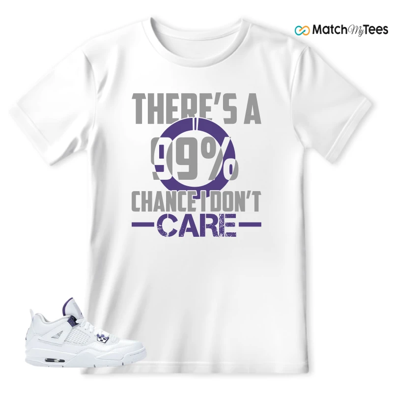 NIKE JORDAN 4 RETRO METALLIC PURPLE SNEAKER Matching Tees t-shirt
