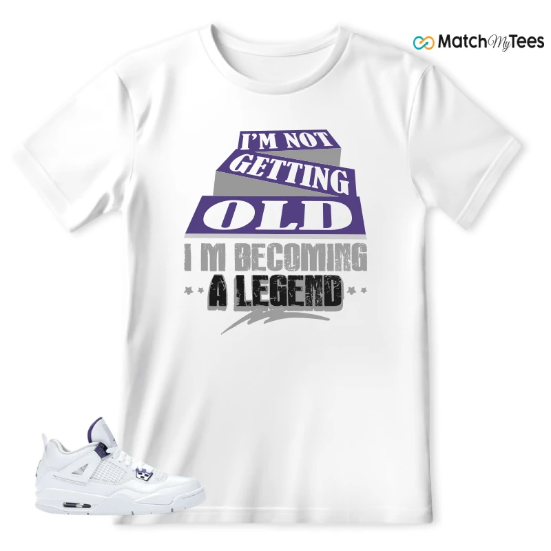 NIKE JORDAN 4 RETRO METALLIC PURPLE SNEAKER Matching Tees t-shirt