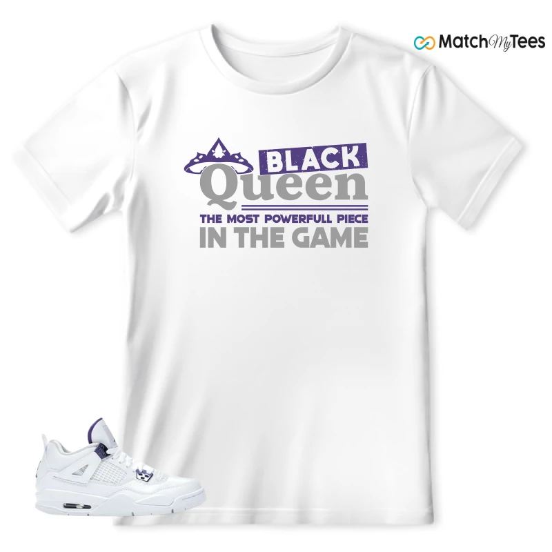 NIKE JORDAN 4 RETRO METALLIC PURPLE SNEAKER Matching Tees t-shirt