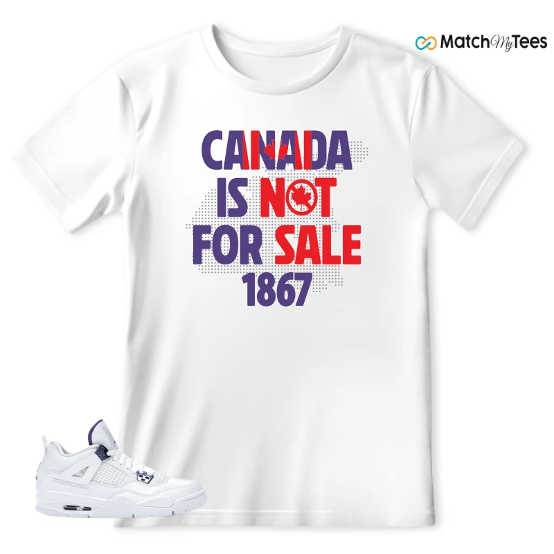 NIKE JORDAN 4 RETRO METALLIC PURPLE SNEAKER Matching Tees t-shirt