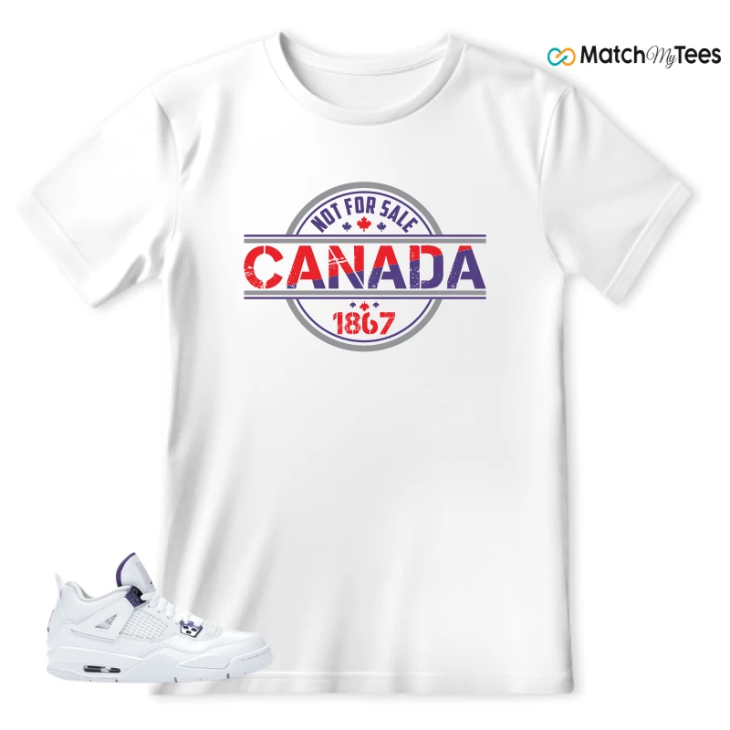 NIKE JORDAN 4 RETRO METALLIC PURPLE SNEAKER Matching Tees t-shirt