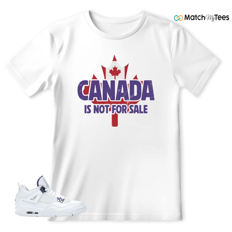 NIKE JORDAN 4 RETRO METALLIC PURPLE SNEAKER Matching Tees t-shirt