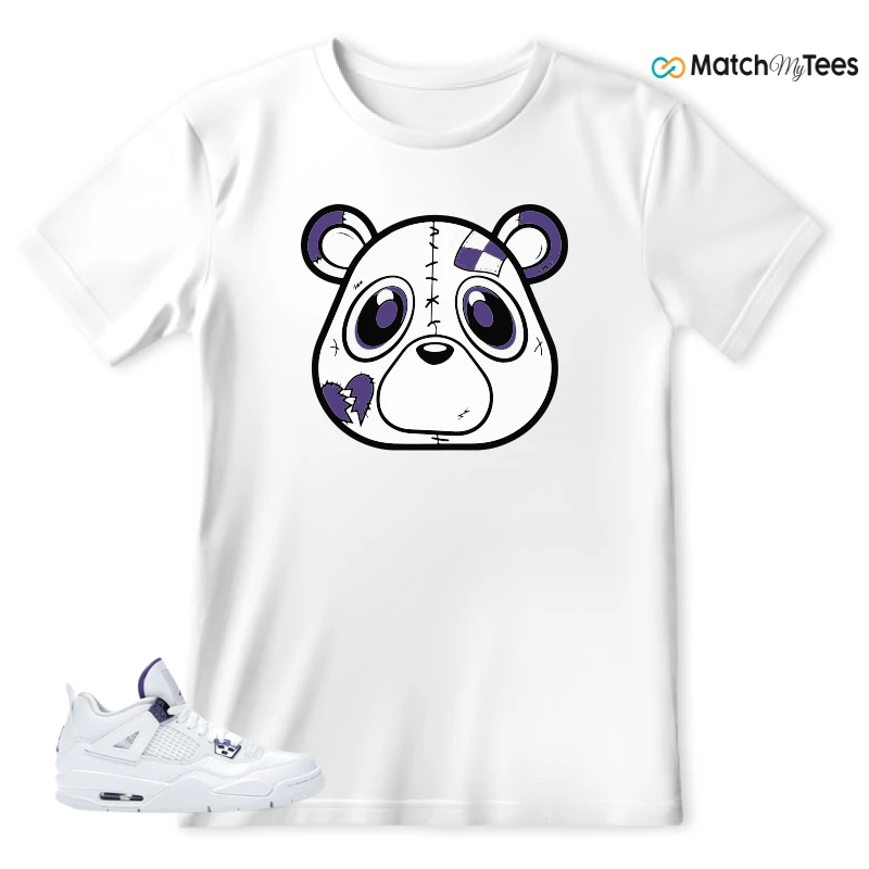 NIKE JORDAN 4 RETRO METALLIC PURPLE SNEAKER Matching Tees t-shirt