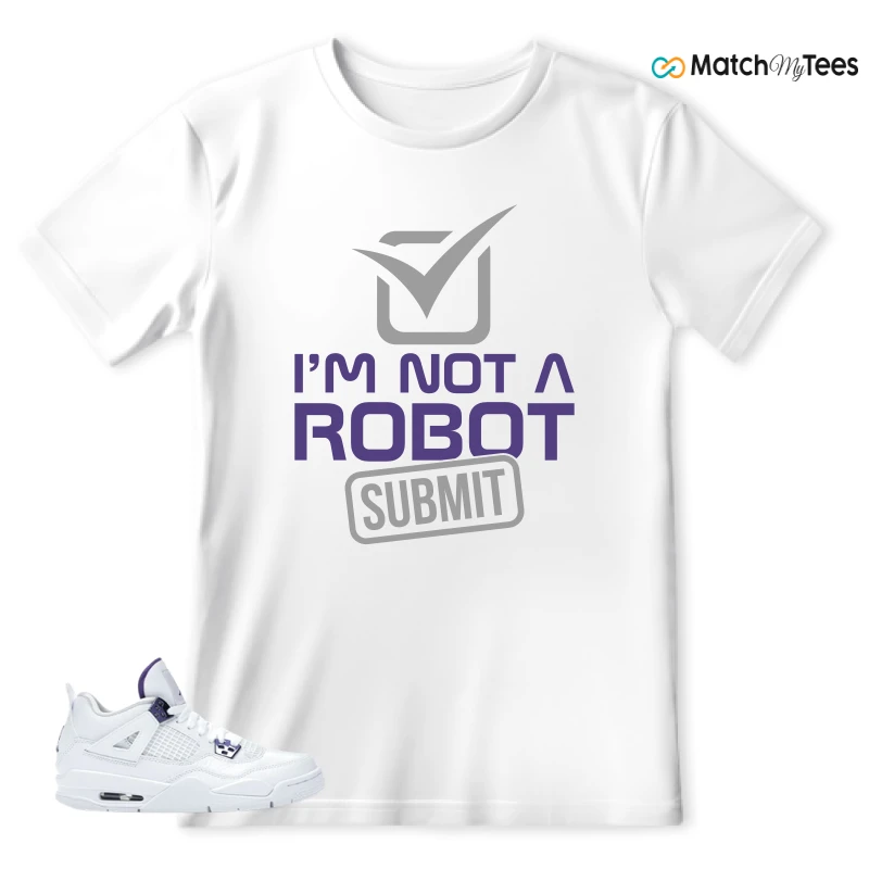 NIKE JORDAN 4 RETRO METALLIC PURPLE SNEAKER Matching Tees t-shirt