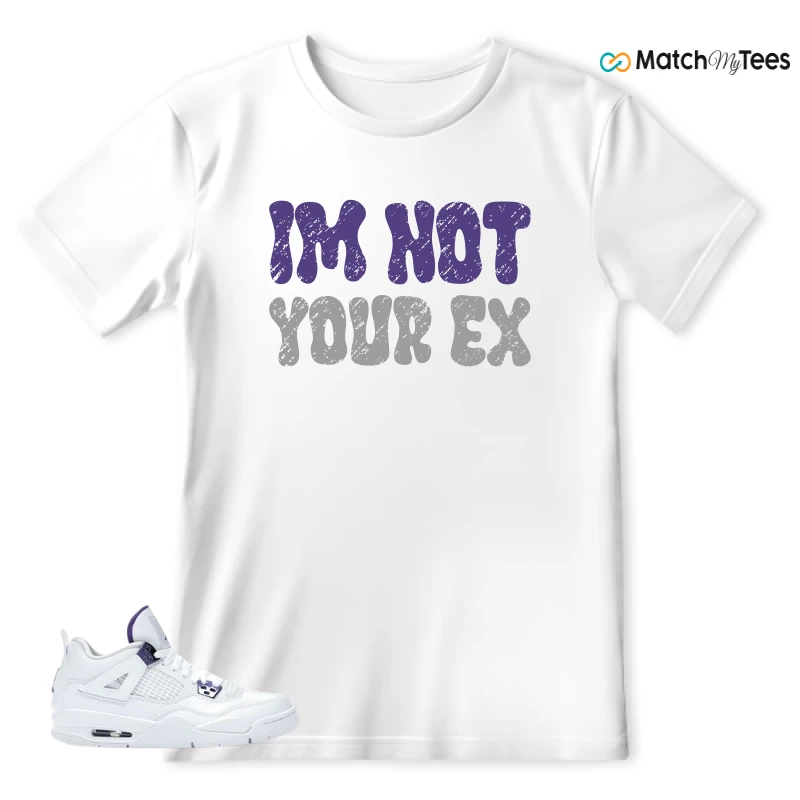 NIKE JORDAN 4 RETRO METALLIC PURPLE SNEAKER Matching Tees t-shirt