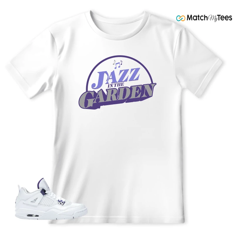 NIKE JORDAN 4 RETRO METALLIC PURPLE SNEAKER Matching Tees t-shirt