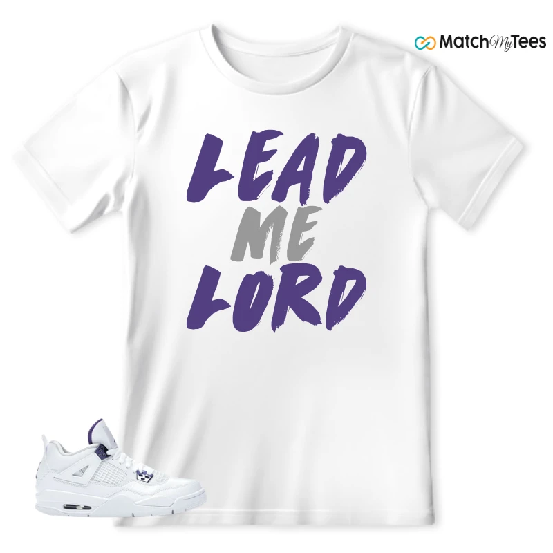 NIKE JORDAN 4 RETRO METALLIC PURPLE SNEAKER Matching Tees t-shirt