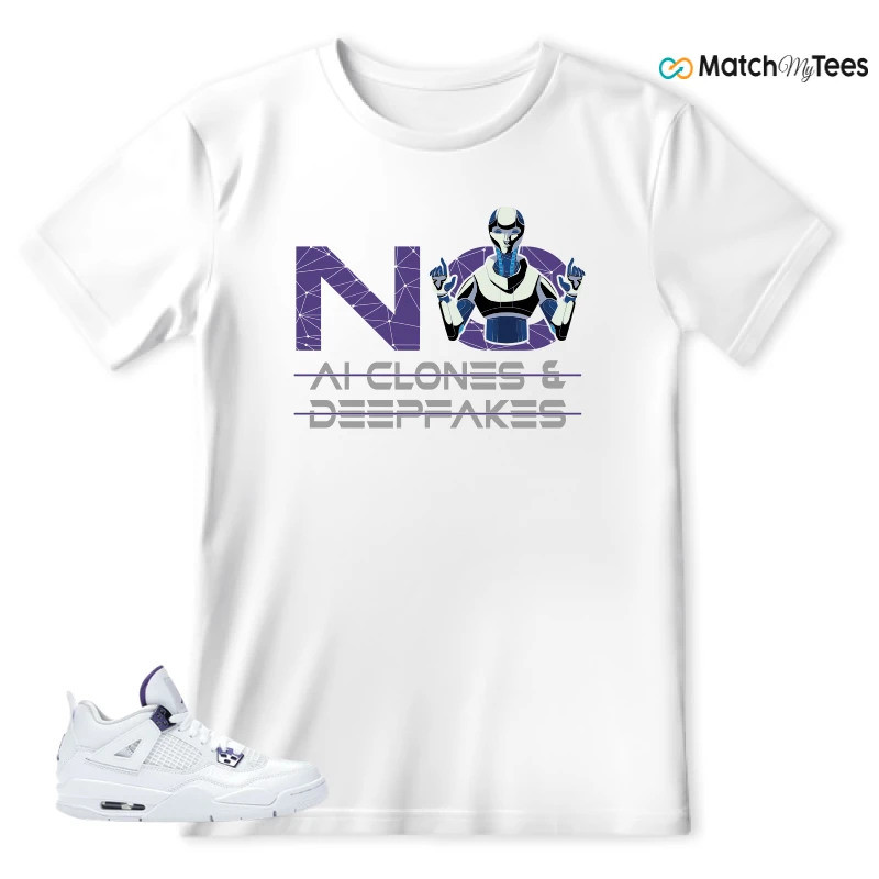 NIKE JORDAN 4 RETRO METALLIC PURPLE SNEAKER Matching Tees t-shirt