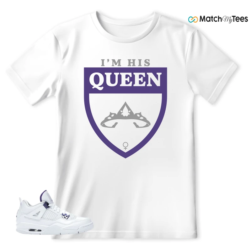 NIKE JORDAN 4 RETRO METALLIC PURPLE SNEAKER Matching Tees t-shirt