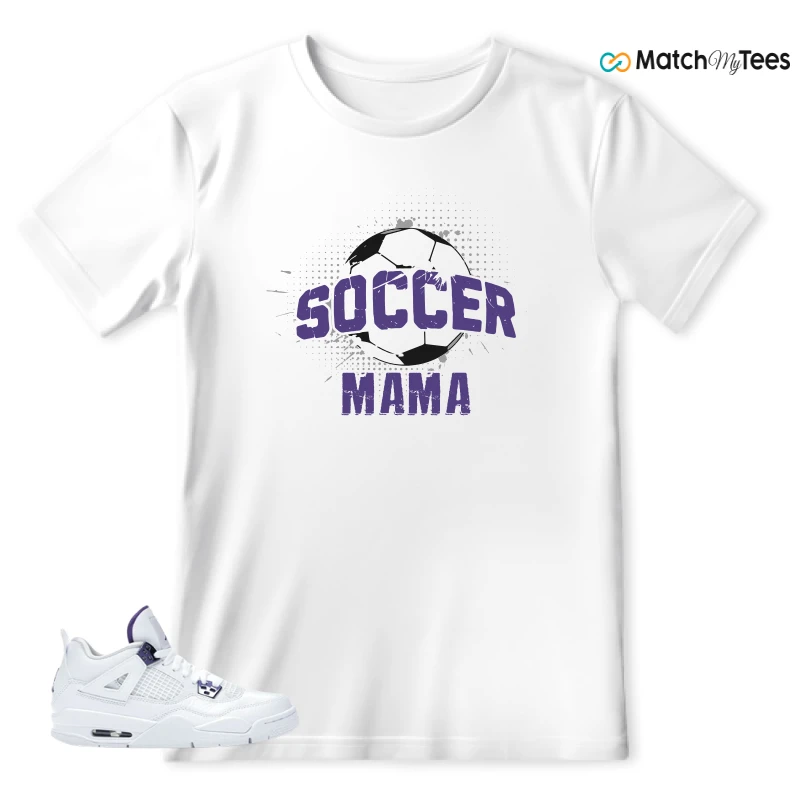 NIKE JORDAN 4 RETRO METALLIC PURPLE SNEAKER Matching Tees t-shirt