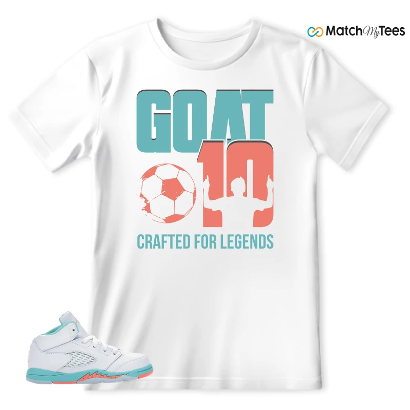 NIKE JORDAN 5 RETRO LIGHT AQUA (TD) SNEAKER Matching Tees t-shirt