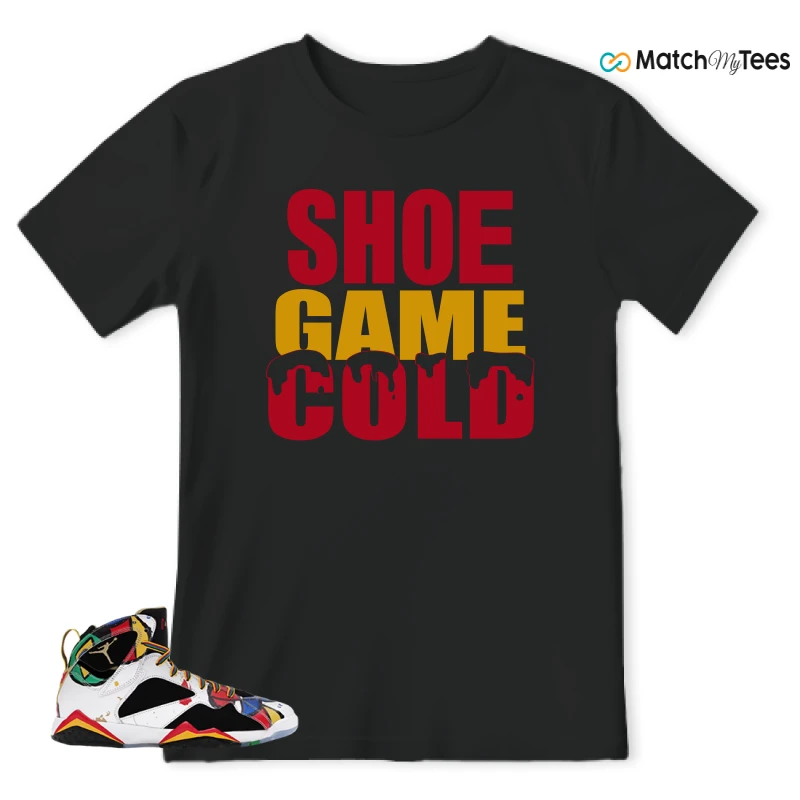 NIKE JORDAN 7 RETRO MIRO (2026) SNEAKER/WHITE/METALLIC GOLD/SPORT RED/VARSITY ROYAL matching T-shirt