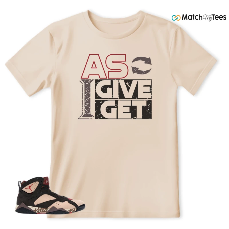 NIKE JORDAN 7 RETRO PATTA SHIMMER SNEAKER Matching Tees t-shirt