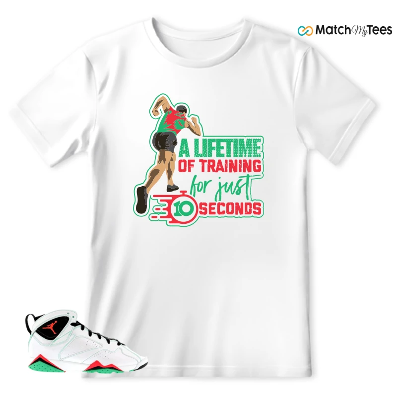 NIKE JORDAN 7 RETRO VERDE (GS) SNEAKER Matching Tees t-shirt
