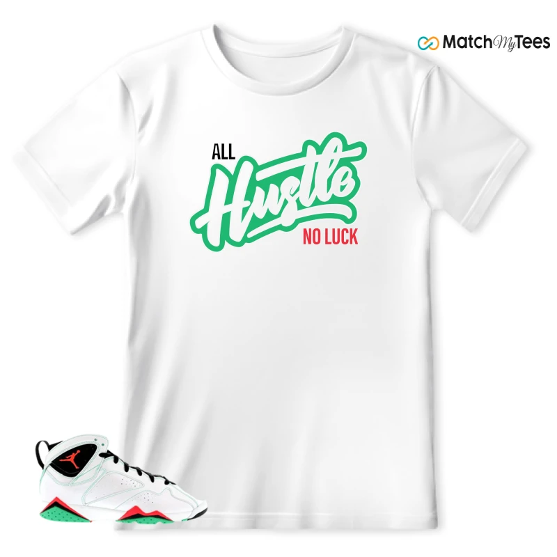NIKE JORDAN 7 RETRO VERDE (GS) SNEAKER Matching Tees t-shirt