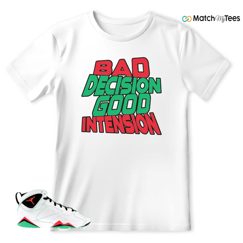 NIKE JORDAN 7 RETRO VERDE (GS) SNEAKER Matching Tees t-shirt