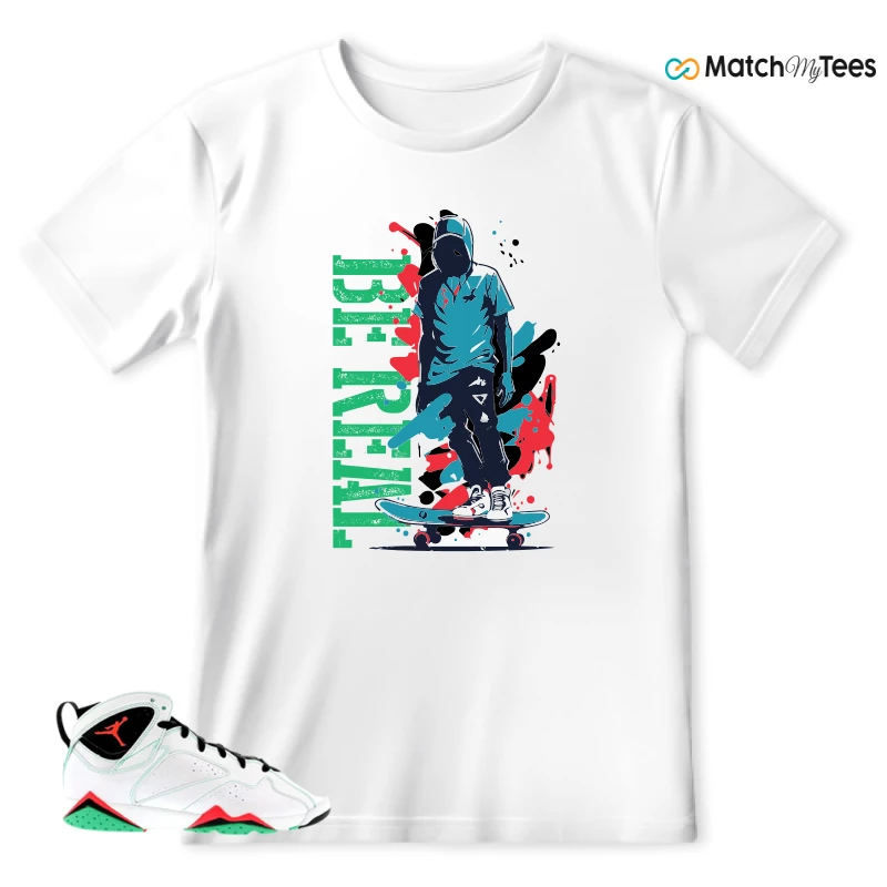NIKE JORDAN 7 RETRO VERDE (GS) SNEAKER Matching Tees T-shirt for Men